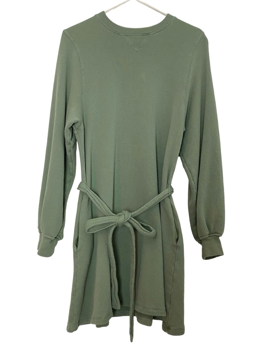 Bandier x Sincerely Jules Dress Womens Size Small Green Long Sleeve Athletic